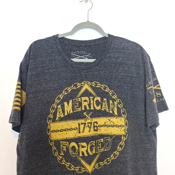 GRUNT STYLE Men's American Forged 1776 Graphic Tee Heathered Gray - Picture 4 of 7